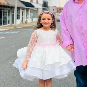 Girls size 6/7 custom pageant dress